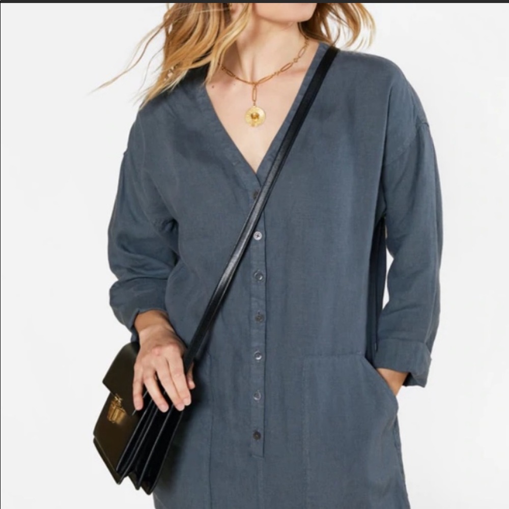 Outerknown Retrograde Linen Jumpsuit, Turbulence Gray, Size M